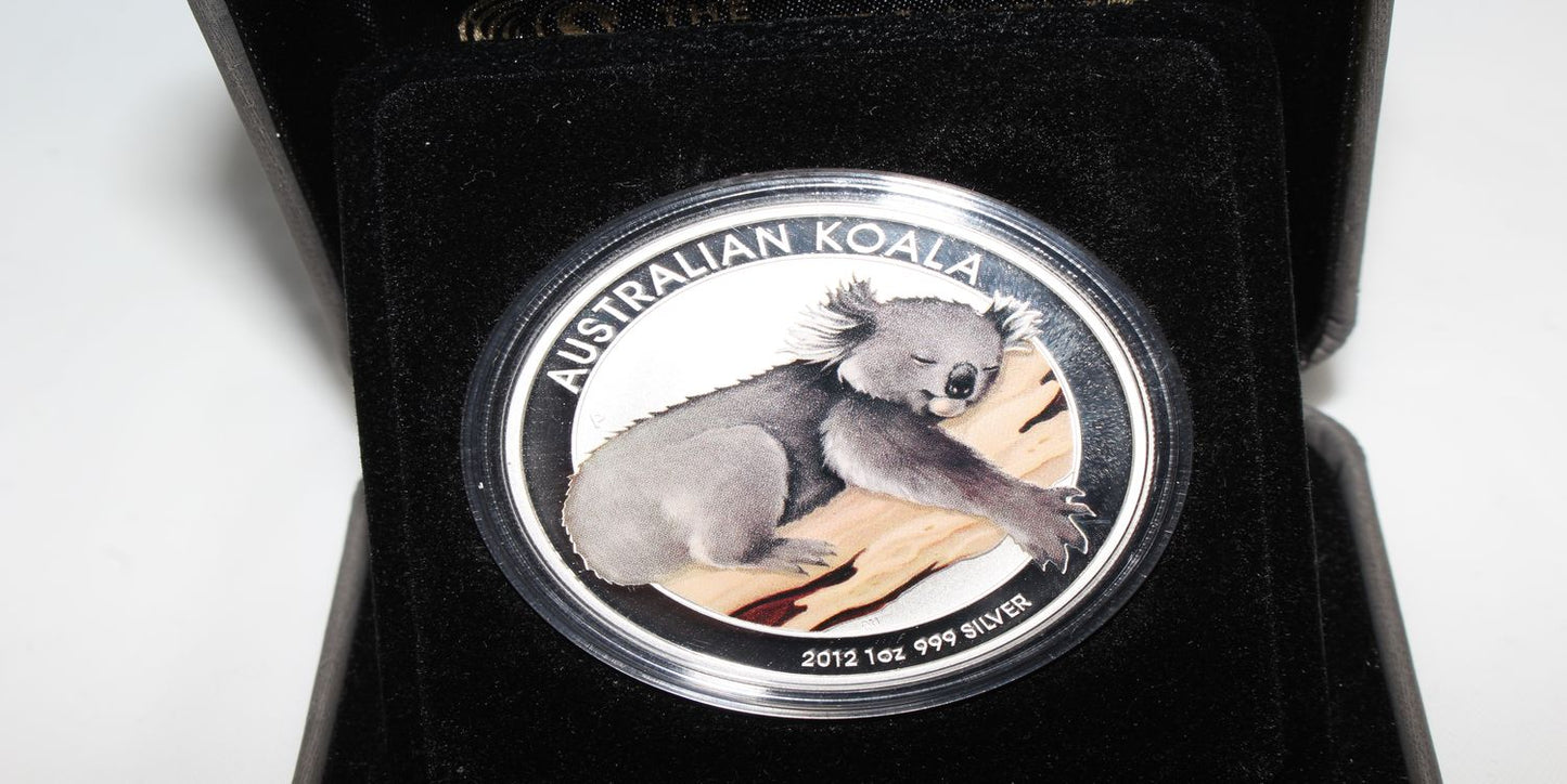 1oz 2012 Perth Mint Koala Outback Coloured .999 Silver Coin Mint Issue