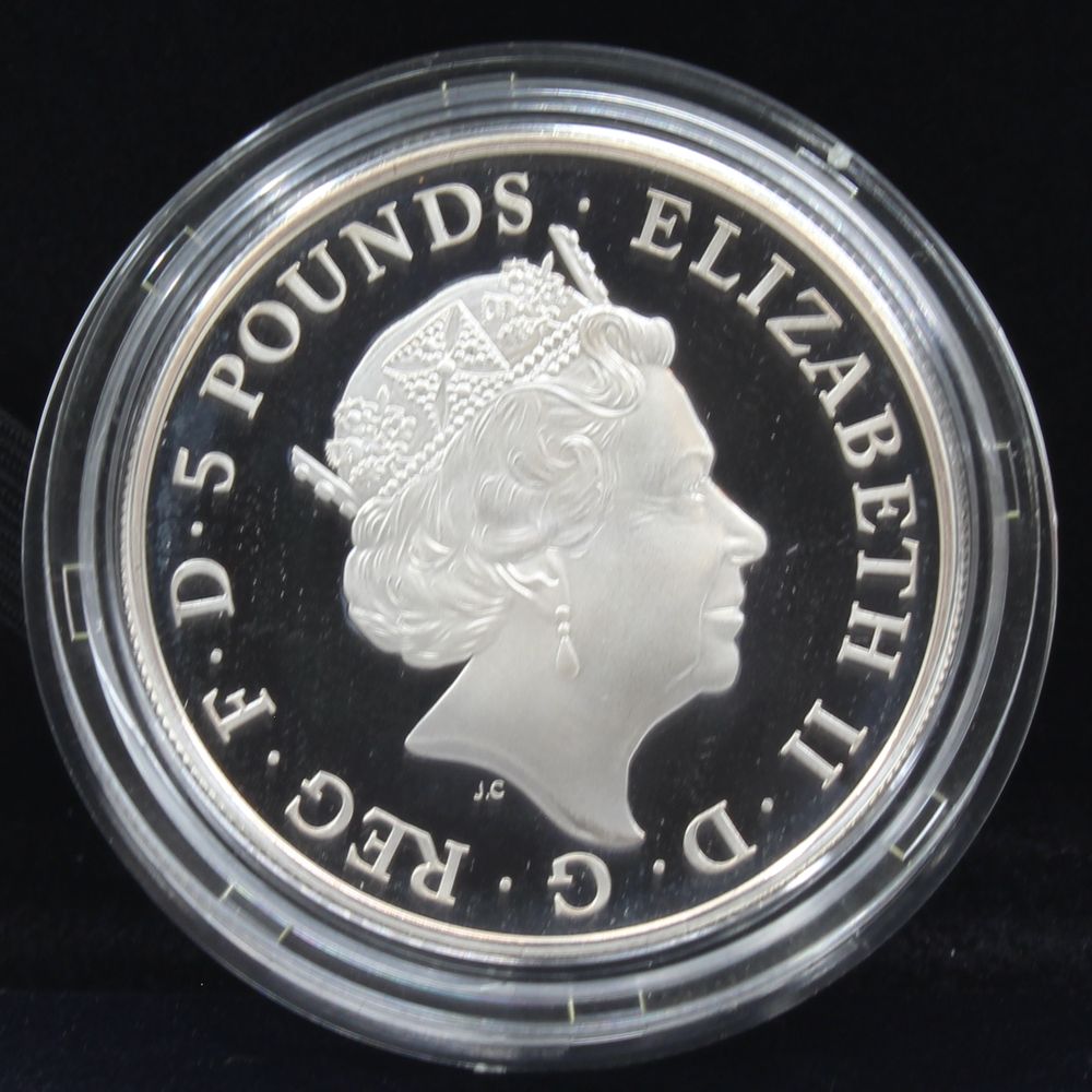 2015 UK Silver Proof 2nd Birthday of Prince George Five 5 Pound