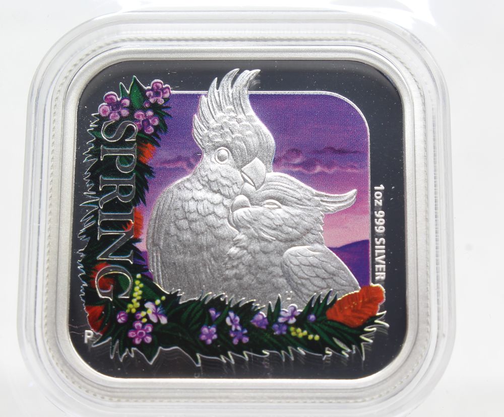 Australia 2013 Seasons - Spring 1 oz silver proof Square Coin
