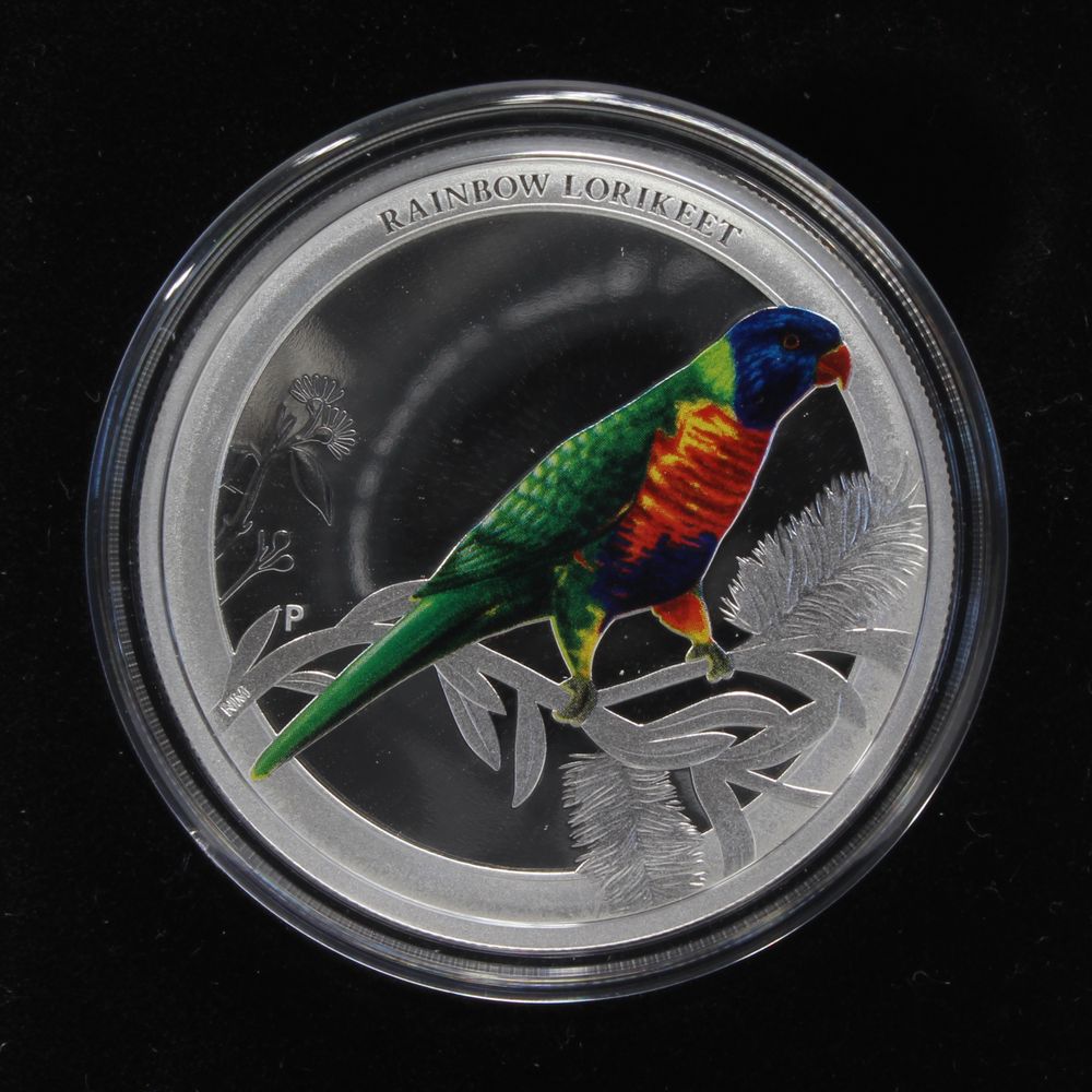 Australia 2013 Rainbow Lorikeet 1/2 Oz 50 Cents Silver Proof Coin