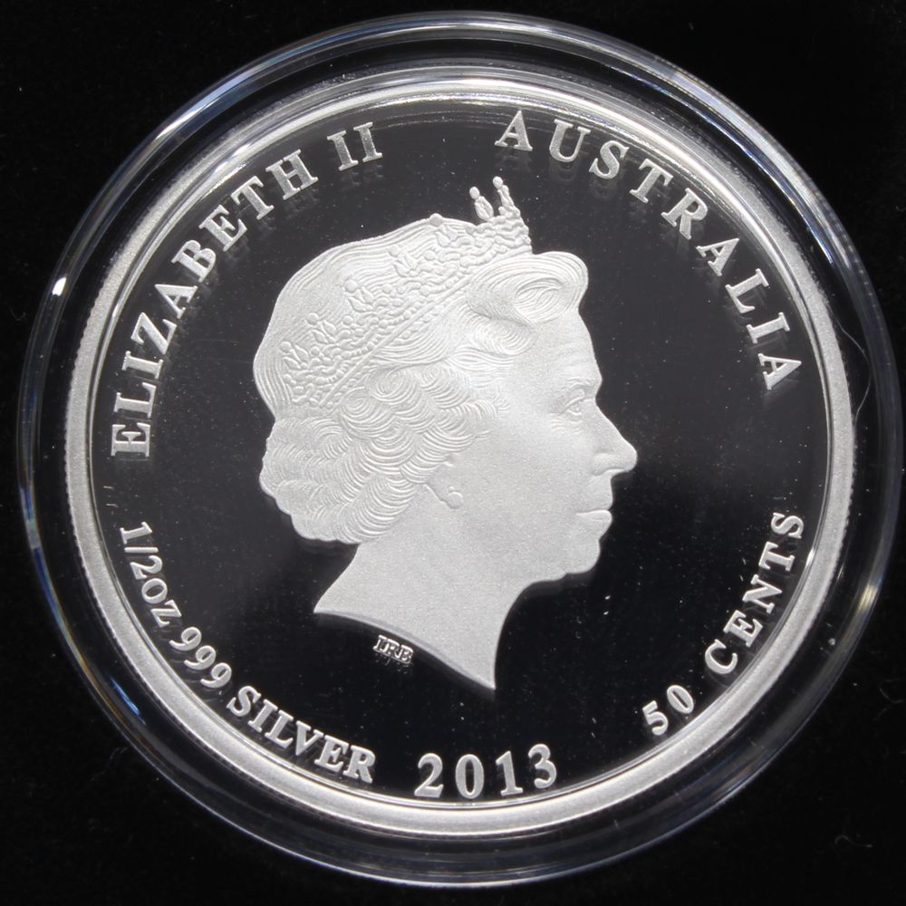 Australia 2013 Rainbow Lorikeet 1/2 Oz 50 Cents Silver Proof Coin