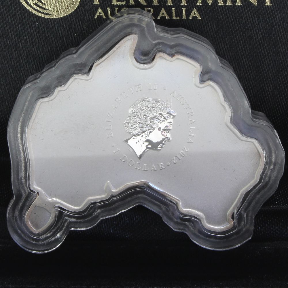 Australia 2012 $1 Kookaburra 1 Oz Map Shaped Coin