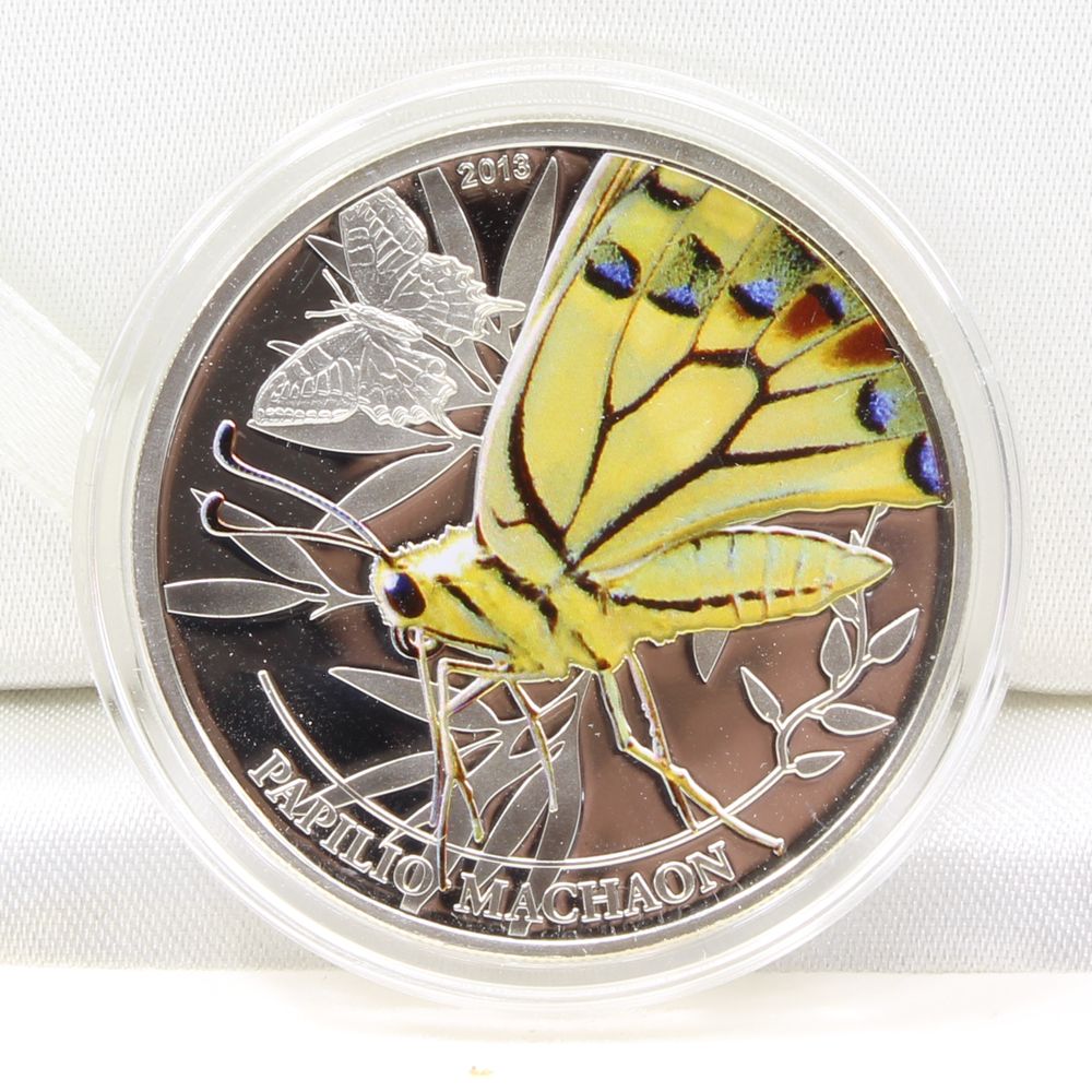 2013 Palau $2 Papilio Machaon Butterfly 1/2 Oz Silver Proof Coin