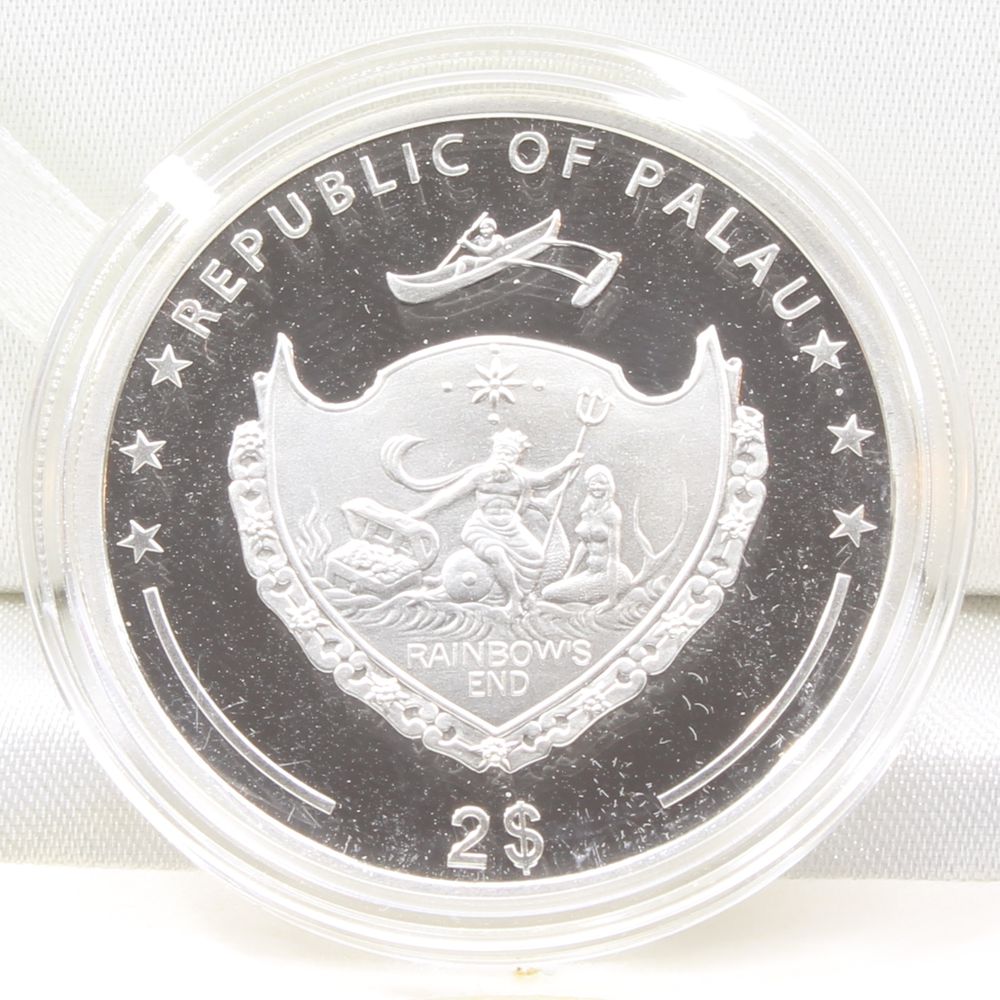 2013 Palau $2 Papilio Machaon Butterfly 1/2 Oz Silver Proof Coin
