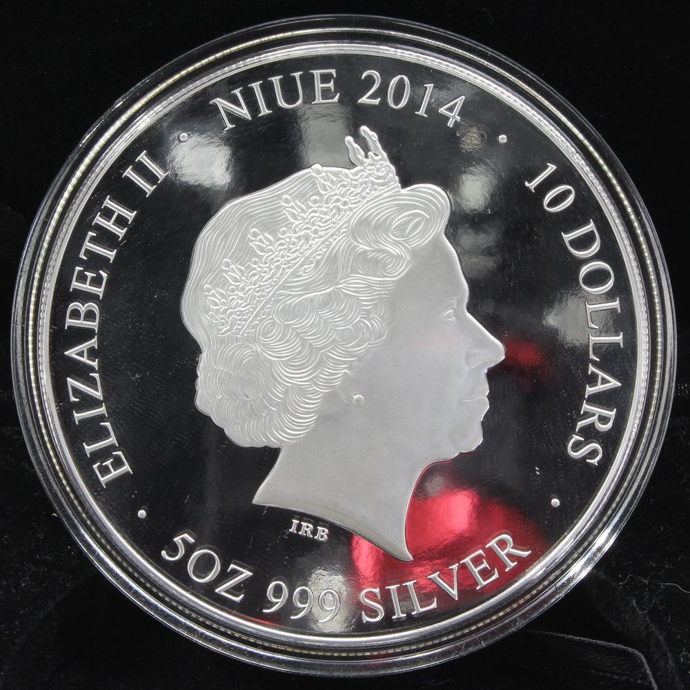 2014 Niue $10 Centenary First World War 5 Oz silver proof SUPERB COIN