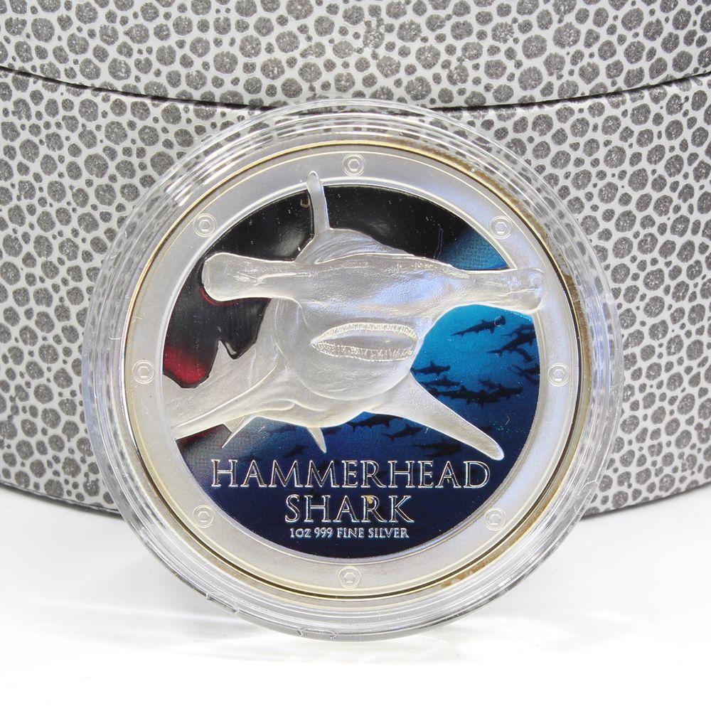 2013 Niue 1Oz Proof Silver $2 Coin Hammer Head Shark New Zealand Mint