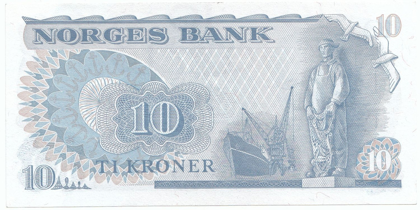 1982 Norway 10 Kroner P36C-UNC