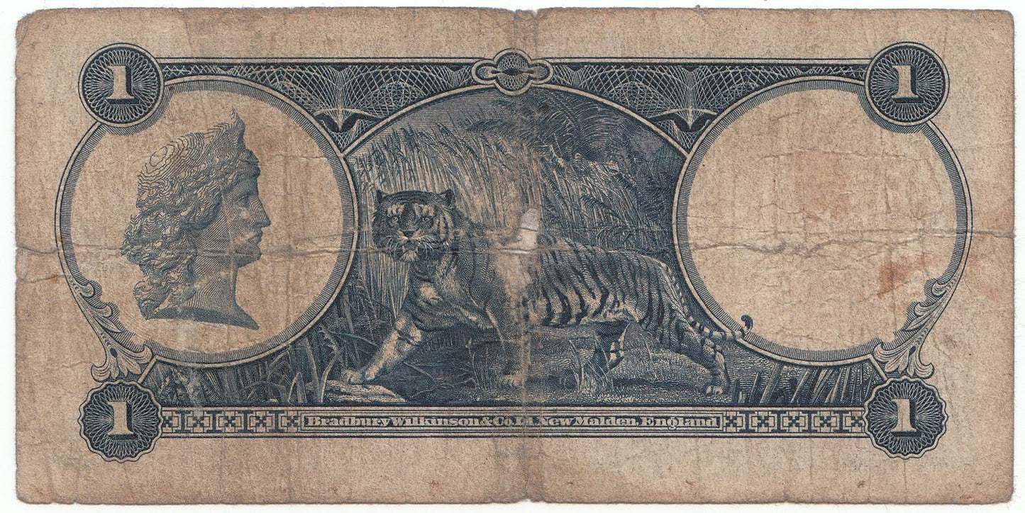 1935 Strait Settlements $1 P165-VG