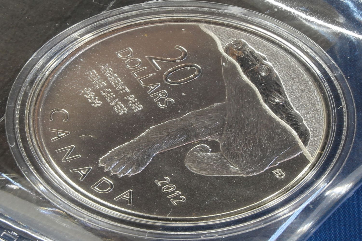 2012 Canada Polar Bear $20 Silver Coin Sealed Inside Pack