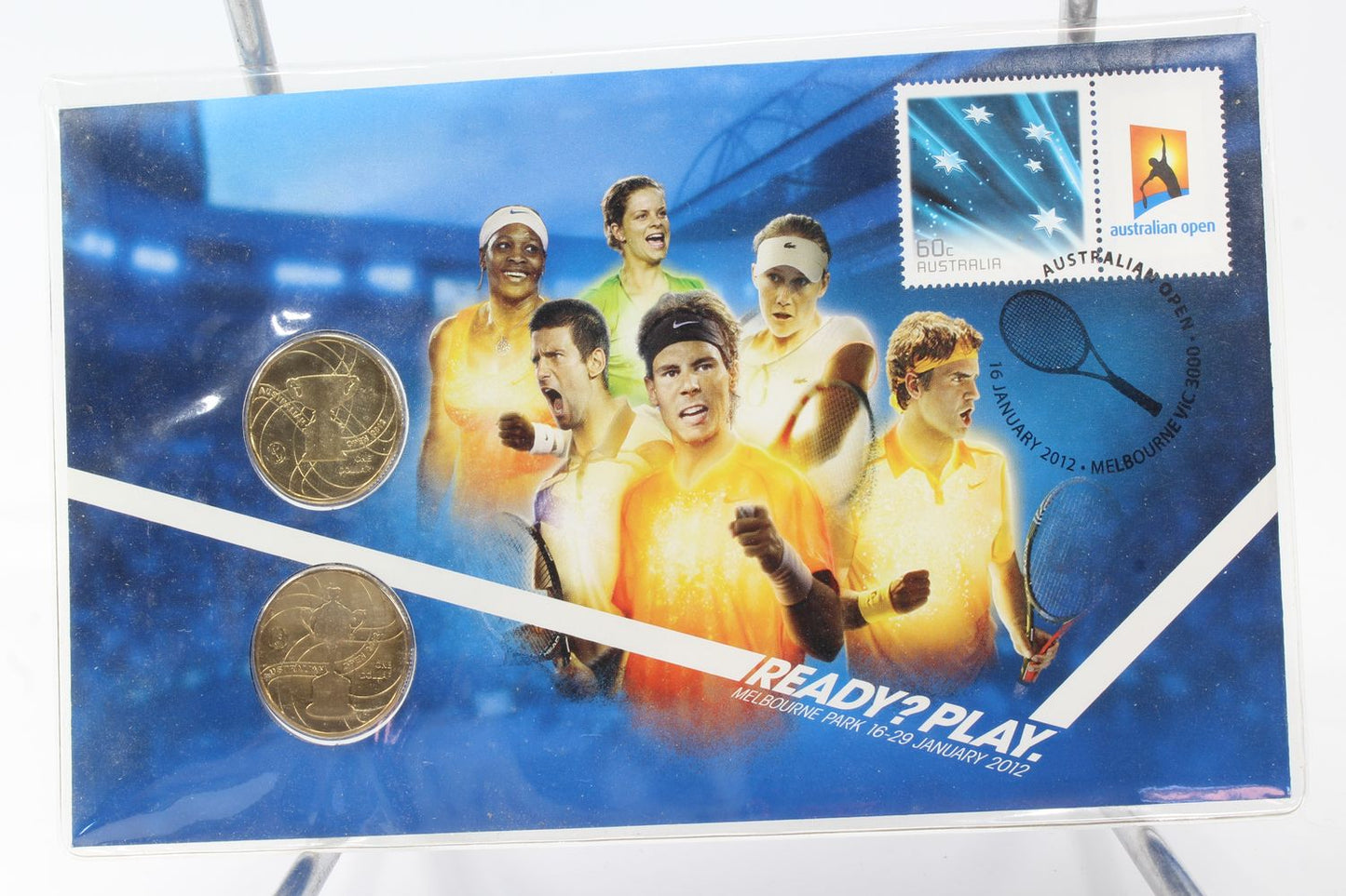 2012 Australia Tennis 100th Men's Championship Stamp & $5 Coin Cover