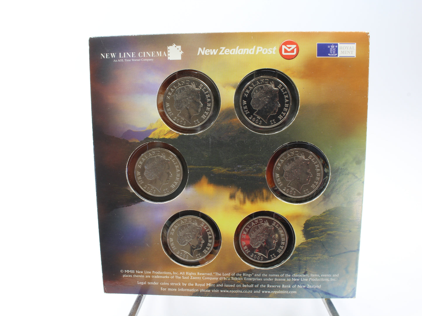 2003 New Zealand The Lord of The Rings 50 cents x 6 Coin Set