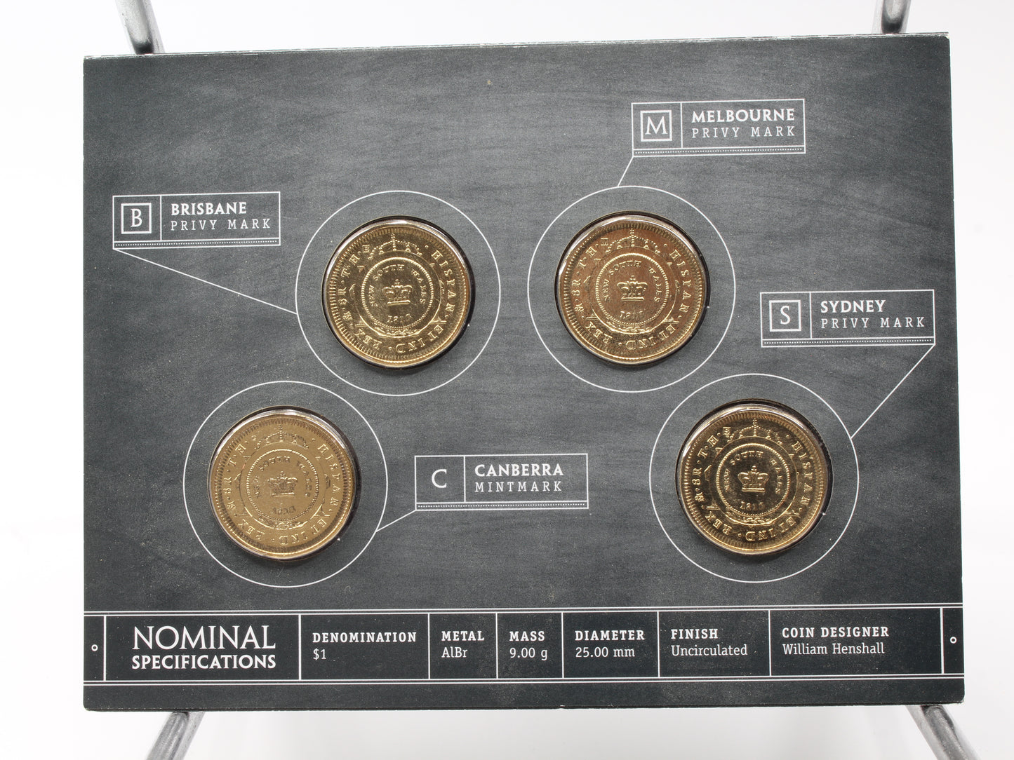 2013 Australia 4x $1 Holey Dollar&Dump 4x UNC Mint&Privy Mark Coin Set On Card