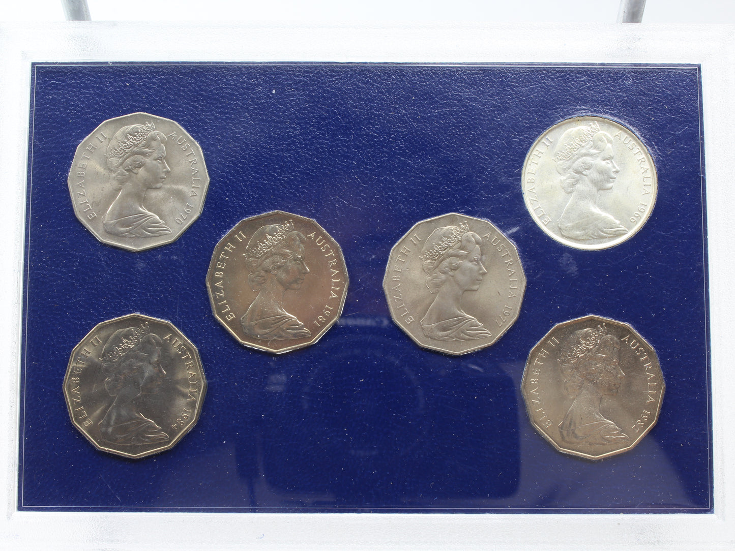 Australia 50 Cent Commemorative Collection 6 Coin Inc 1966 SiLVER Nice Condition