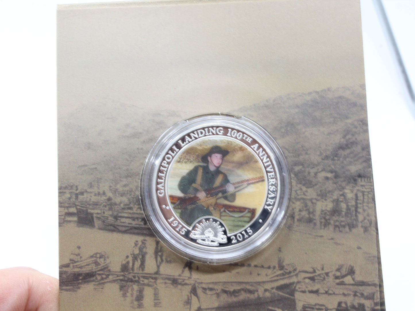 2015 Niue $1 Centenary Gallipoli Landing Lenticular Silver Plated Proof Coin
