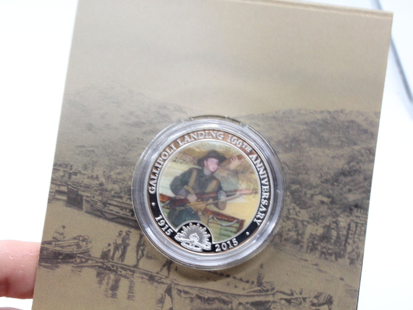 2015 Niue $1 Centenary Gallipoli Landing Lenticular Silver Plated Proof Coin