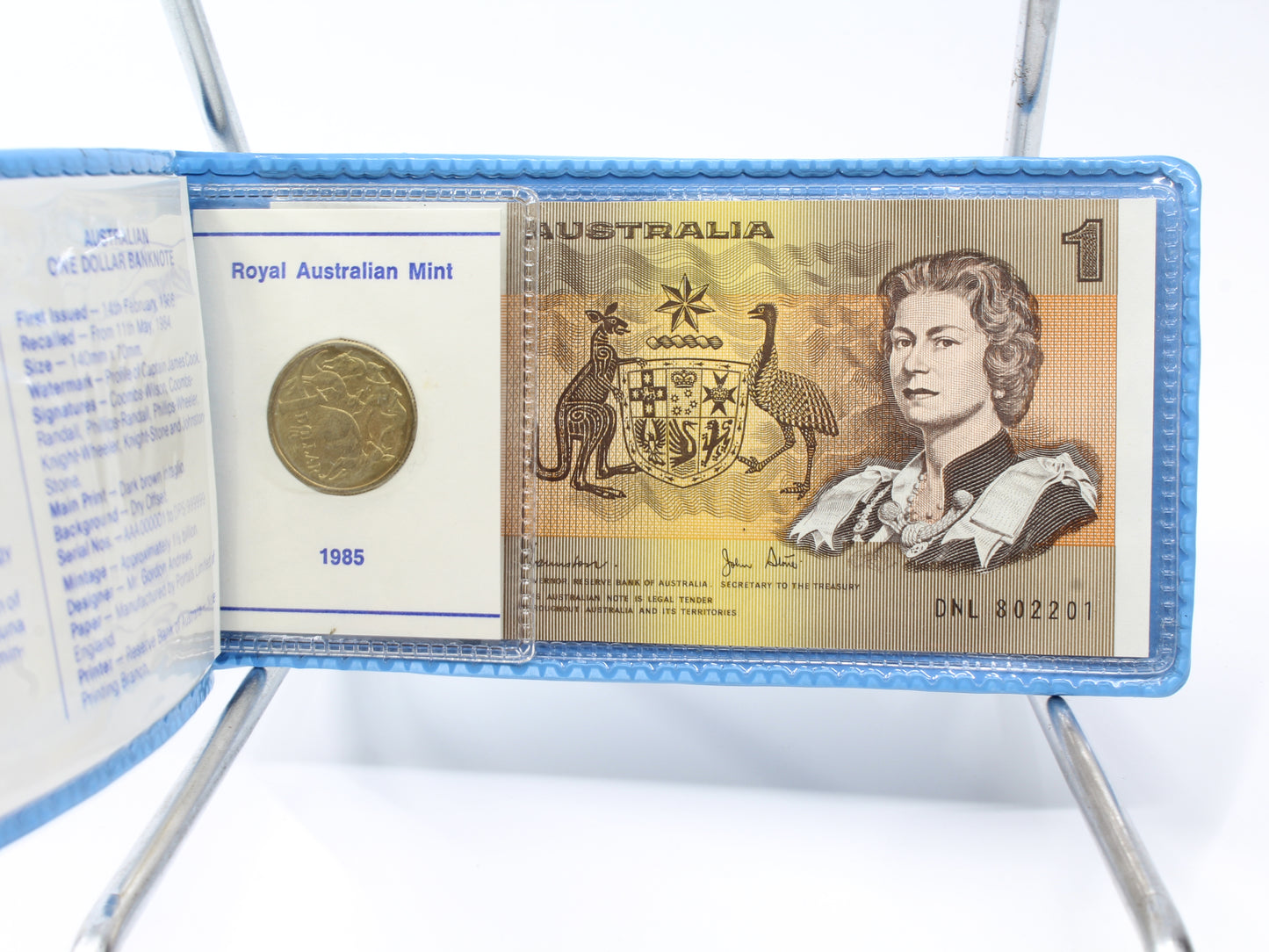 1985 Australia $1 Coin & Banknote Commemorative Cover