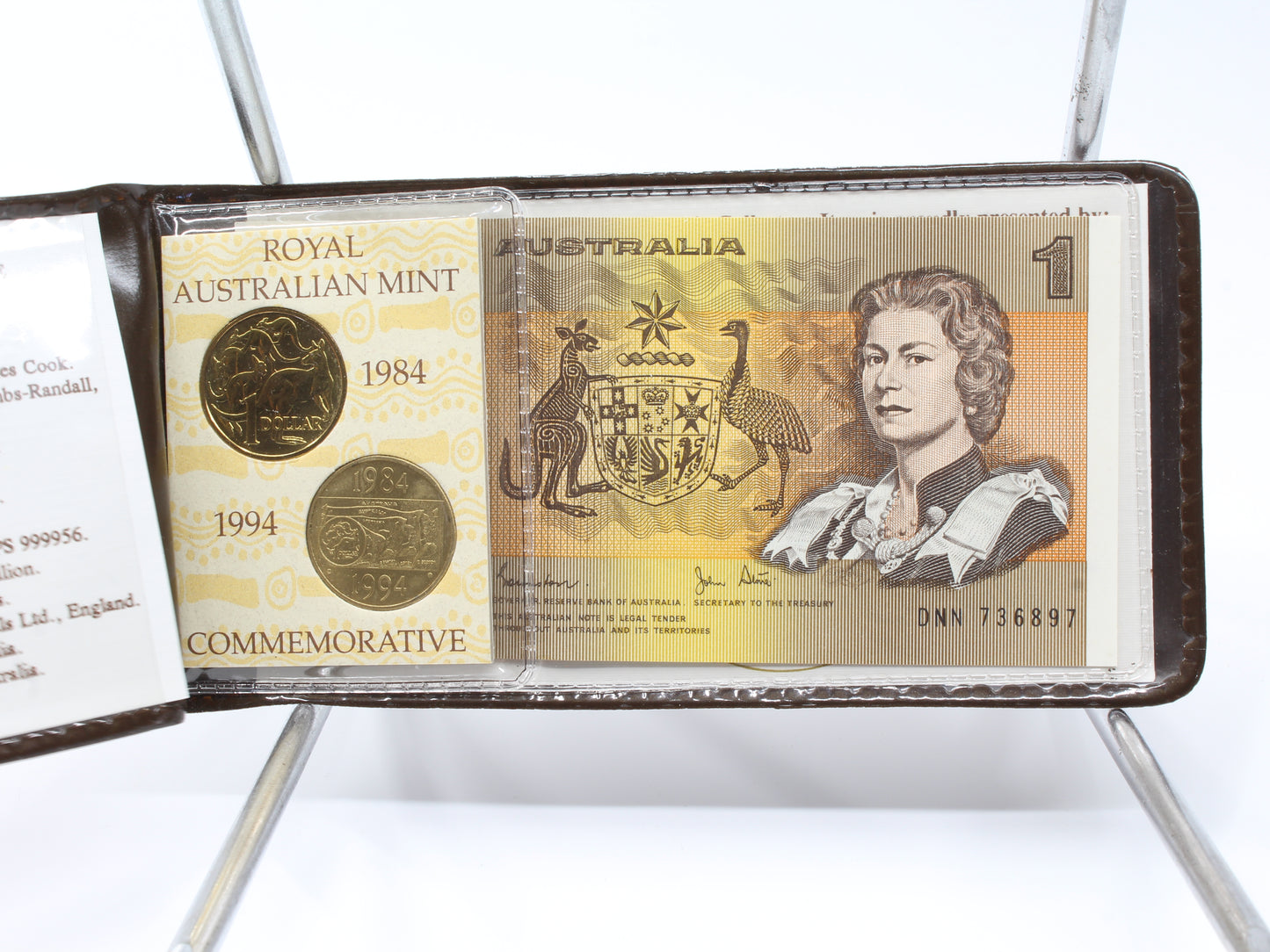 1984 & 1994 Australia $1 Coin & 1984 Banknote Commemorative Cover