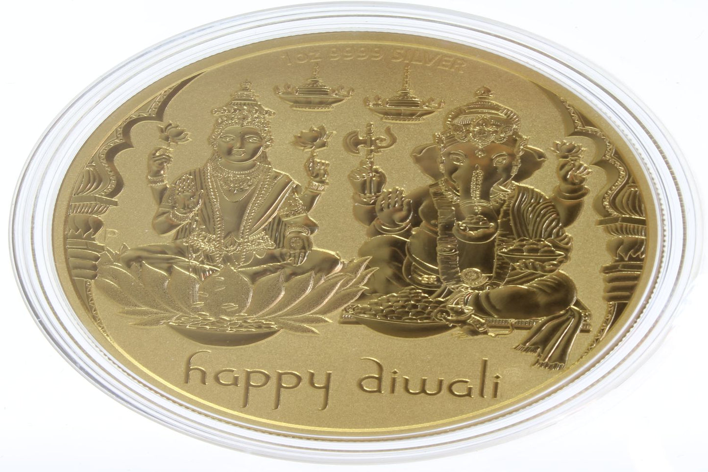 2023 Perth Mint Happy Diwali 1oz Silver Gilded Medallion