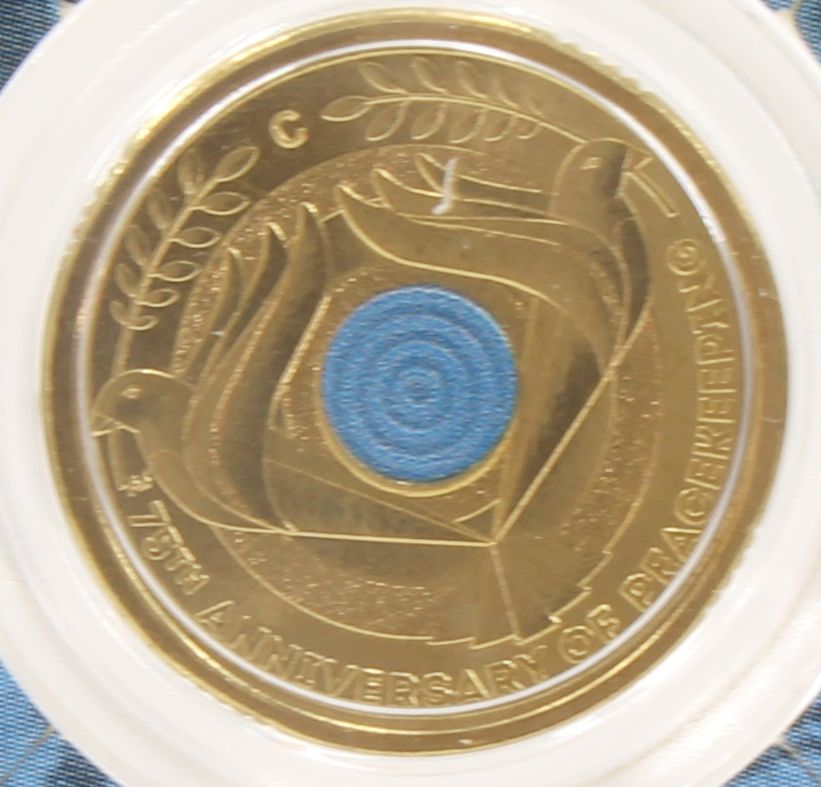 2022 Australia $2 "C" Mintmark 75th Peacekeeping Coloured UNC Coin On Card