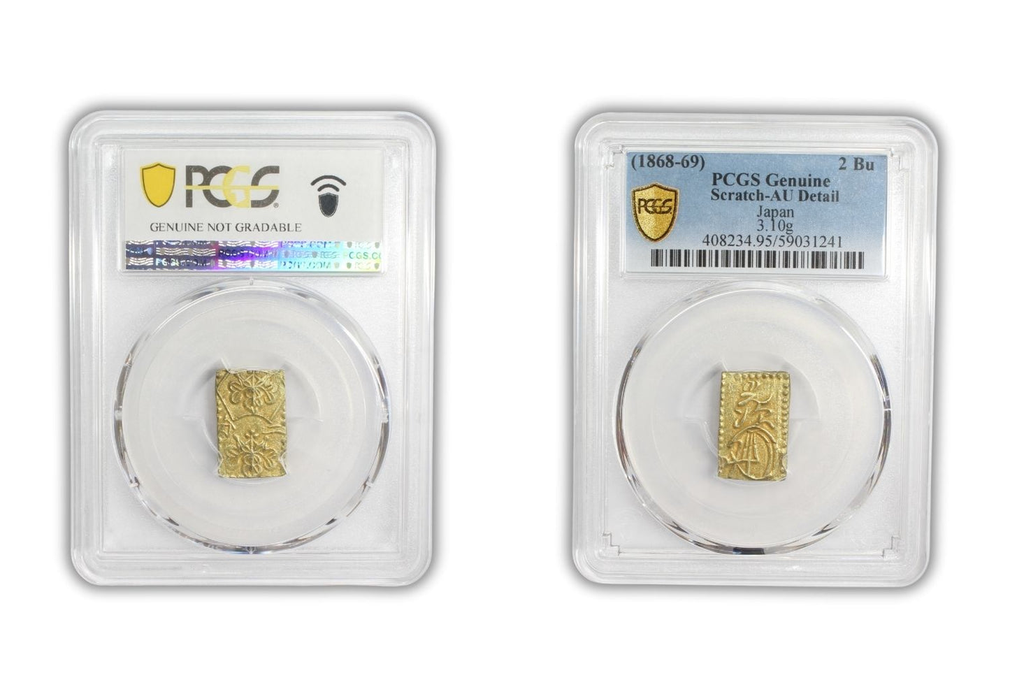 1868-69 Japan 2 BU 3.10g Gold PCGS AU Details