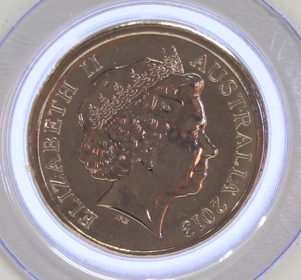 2013 Australia $2 60th Anniversary Queen Coronation Purple Coloured Coin On Card