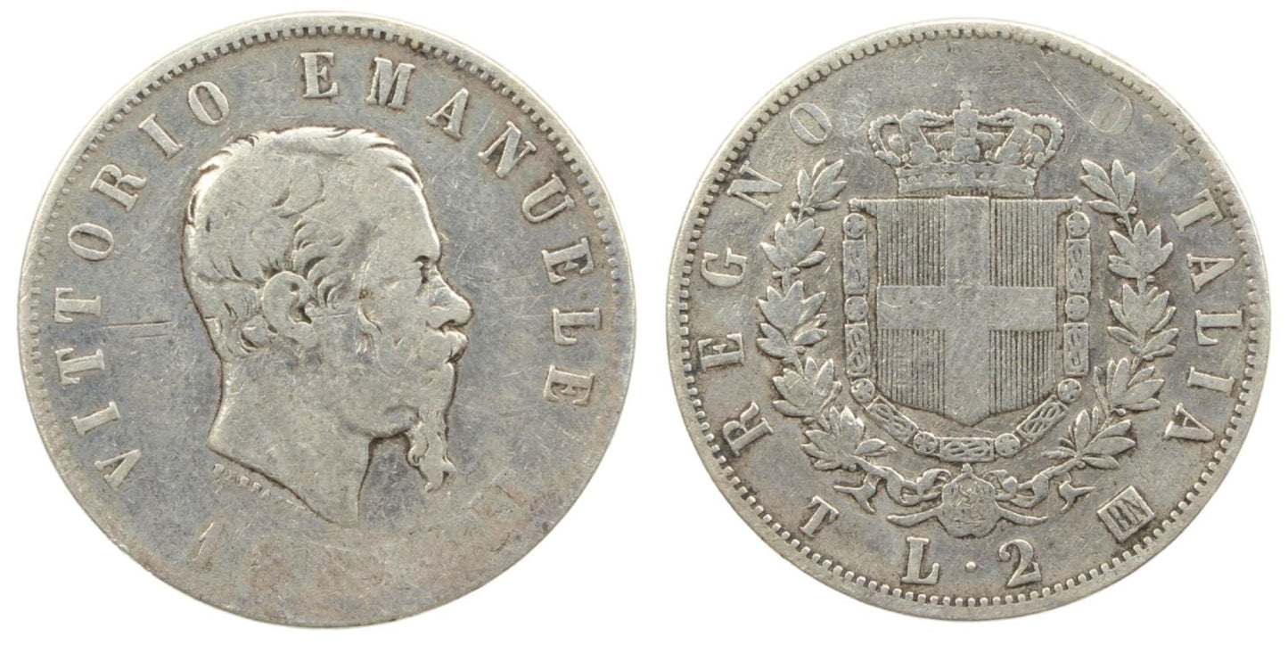 1863 Italy 1 Lire Coin Details – Cleaned