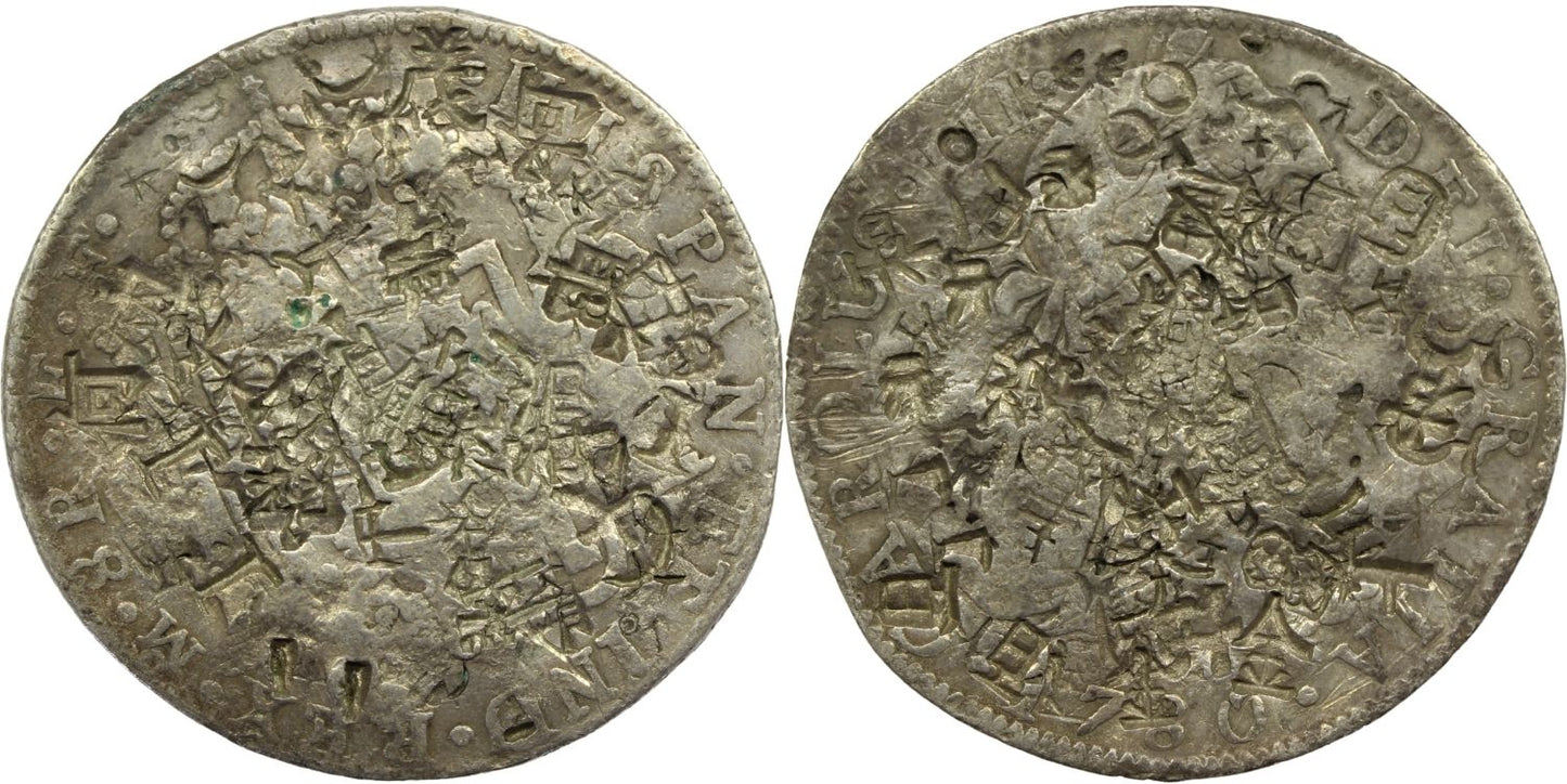 1780 New Spain Mexico Silver 8 Reales Carolus III Coin Chopmarks