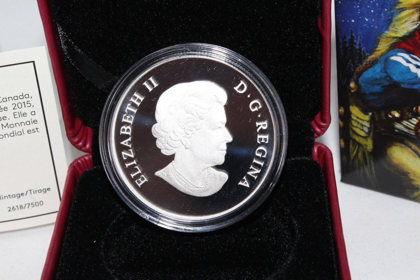 2015 Canada Silver 999 Star Charts The Quest $25 Colored Proof Coin