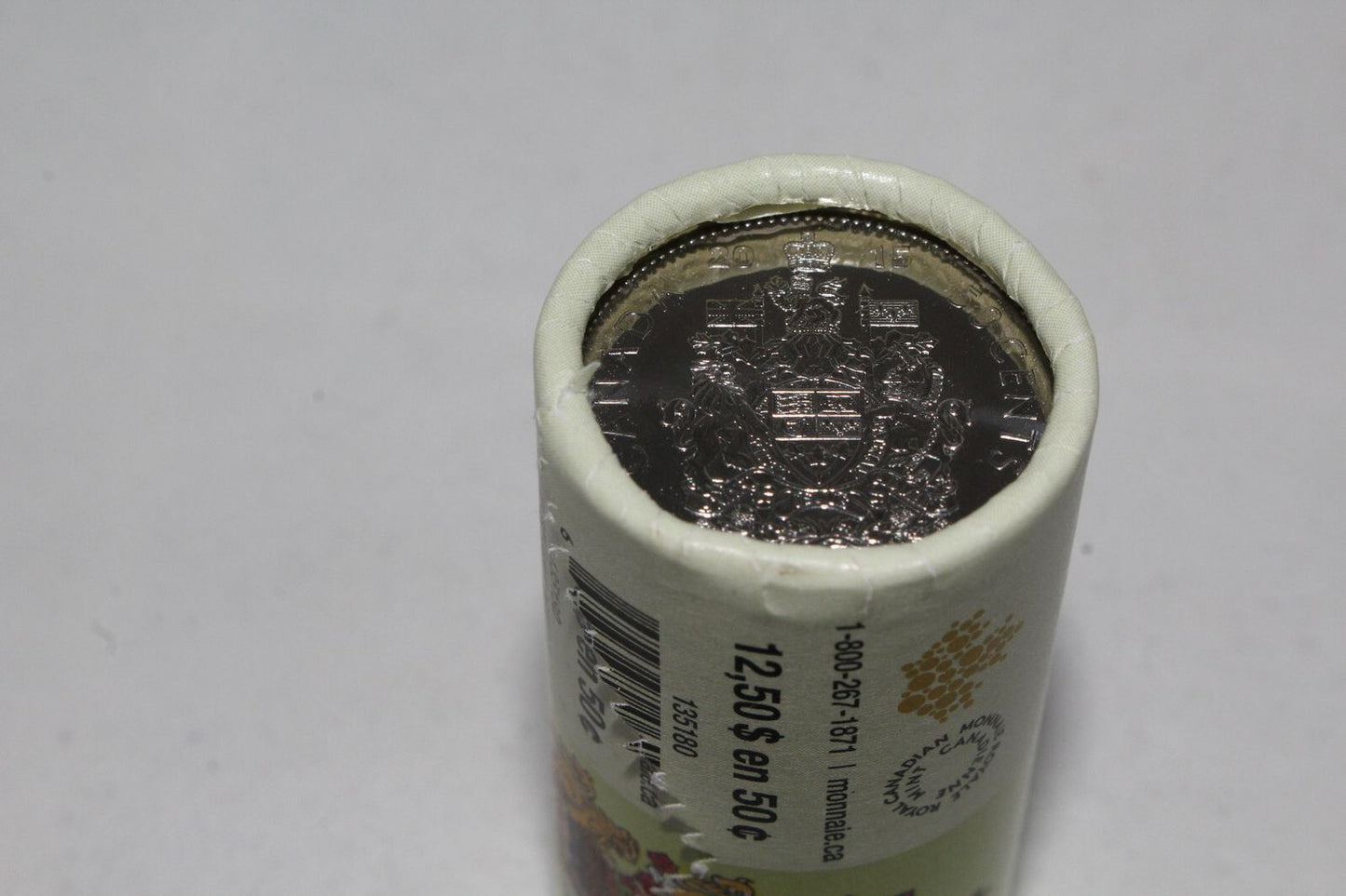 2015 Canada Royal Canadian Mint 50 Cent Uncirculated Mint Roll