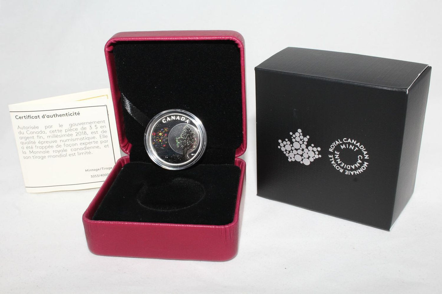 2018 Canada Silver 999 Thirteen Teachings Flower Moon $3 Colored Proof Coin