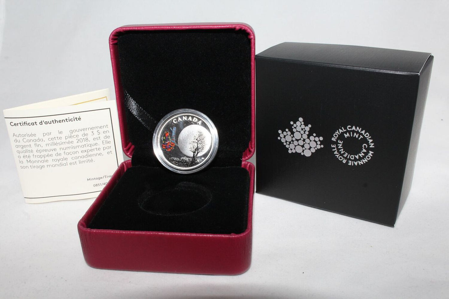 2018 Canada Silver 999 Thirteen Teachings Sugar Moon $3 Colored Proof Coin