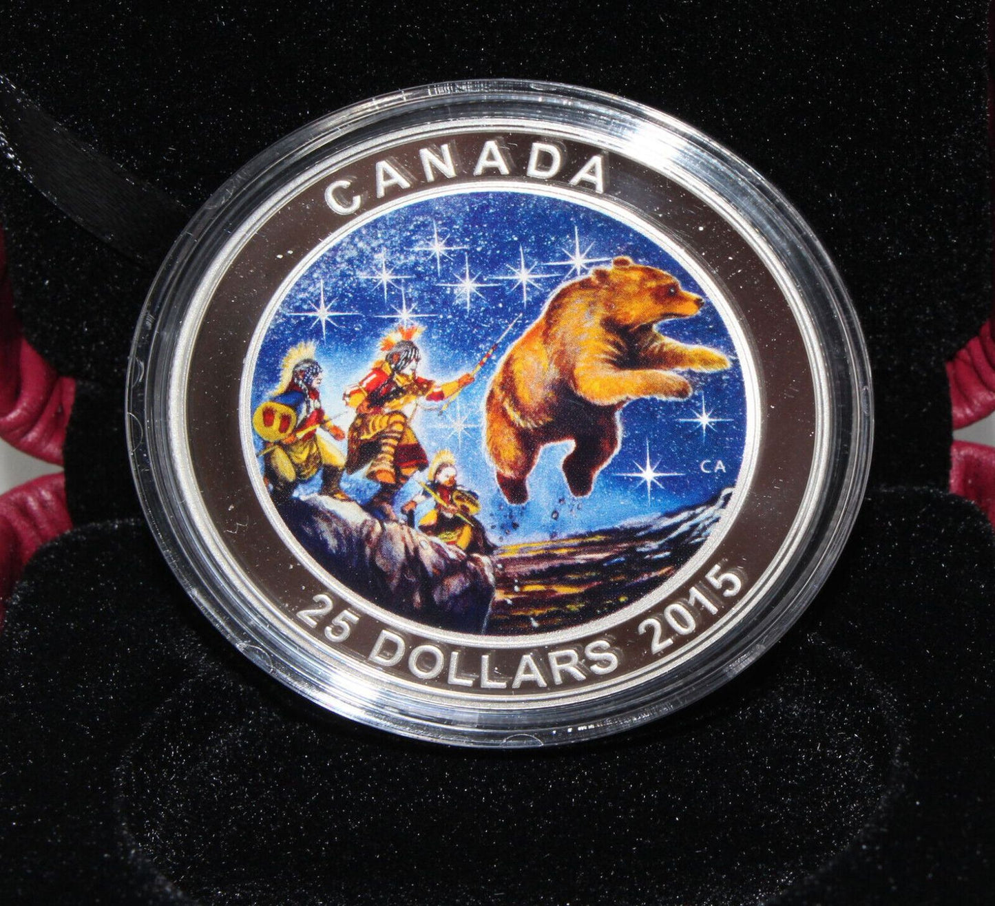 2015 Canada Silver 999 Star Charts The Great Ascent $25 Colored Proof Coin