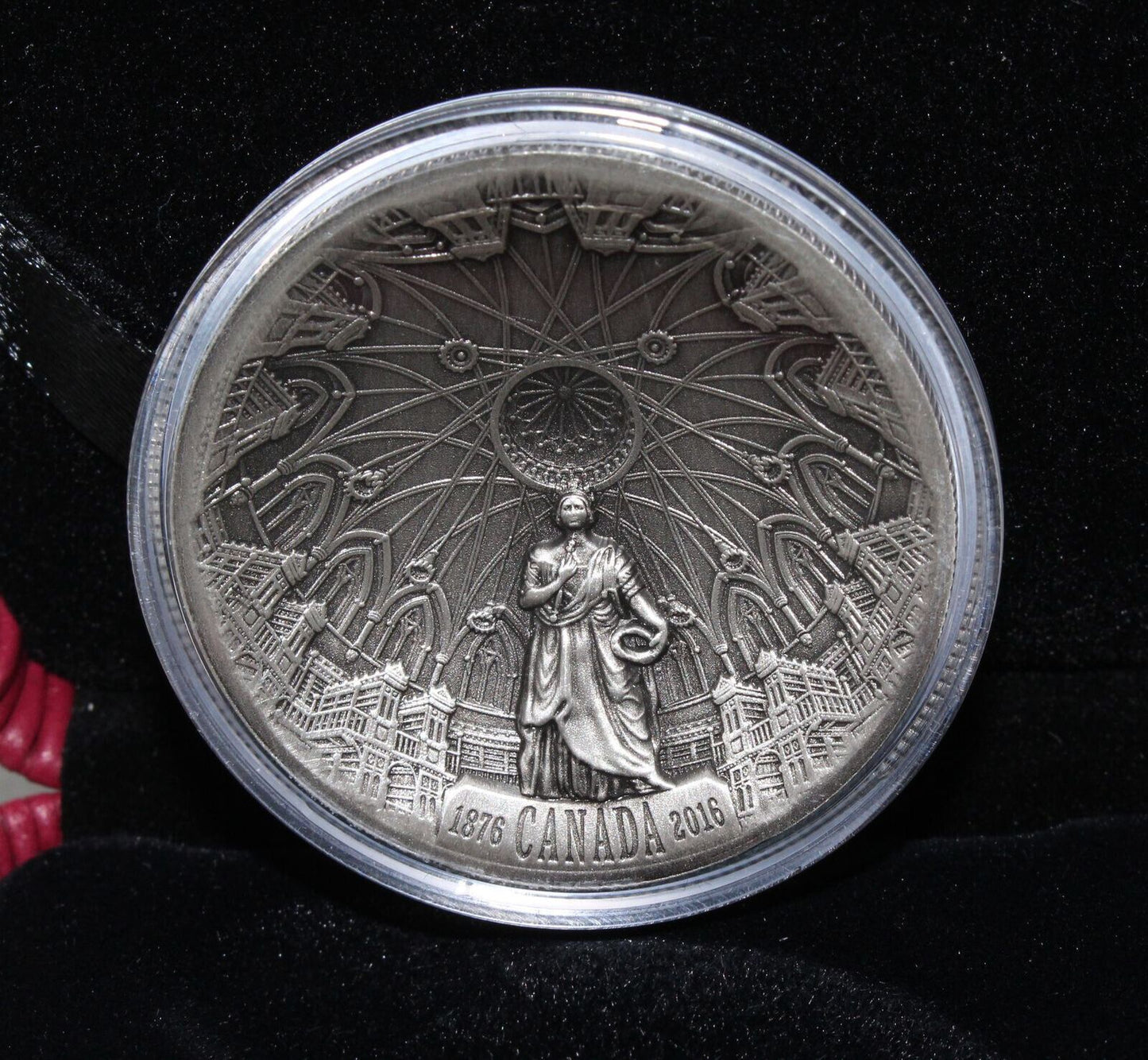 2016 Canada Silver 999 140th Anniversary Library Parliament $25 Concave Coin