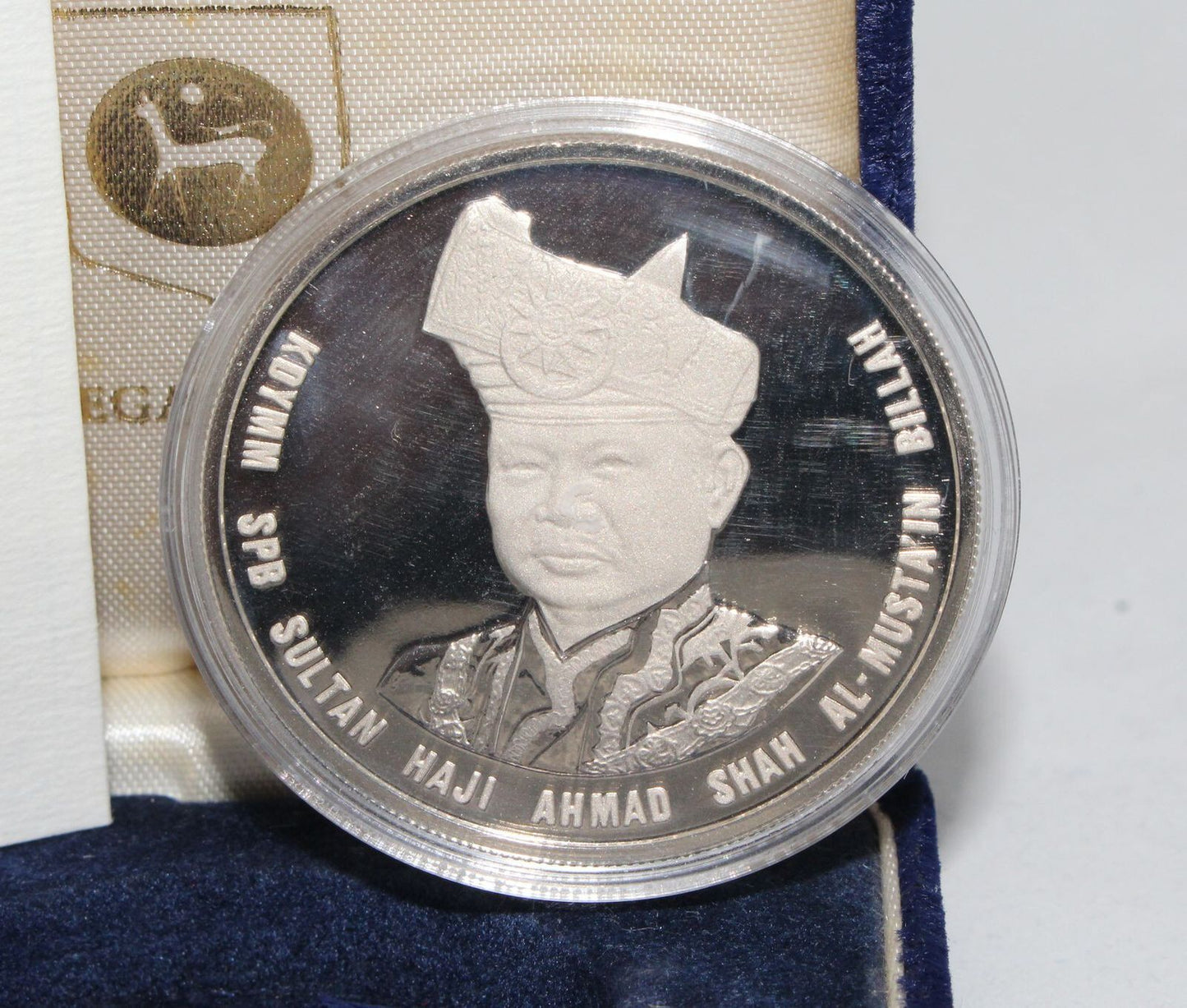 1984 Malaysia Silver 25th Anniversary National Bank 25 Ringgit Proof Coin