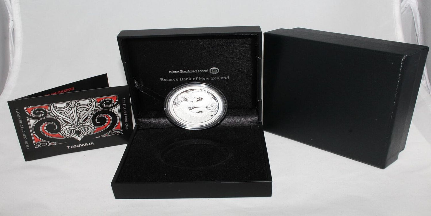 2017 New Zealand Silver 1 Oz 999 Taniwha $1 Proof Coin