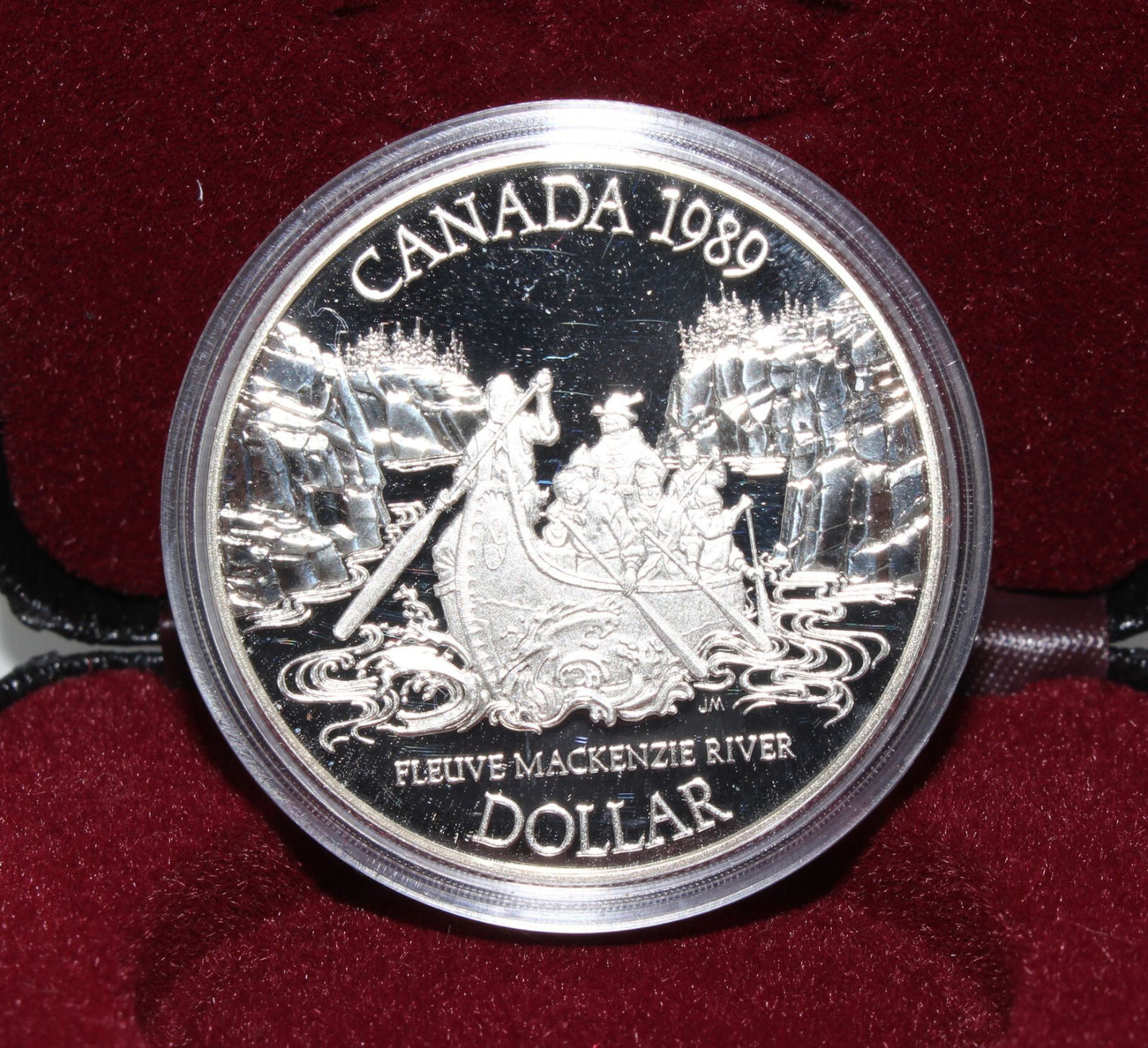 1989 Canada Silver 200th Anniversary Mackenzie’s Voyage Proof $1 Coin