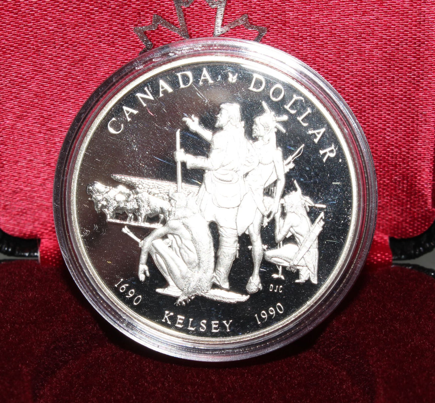 1990 Canada Silver 300th Anniversary Henry Kelsey’s Exploration Proof $1 Coin