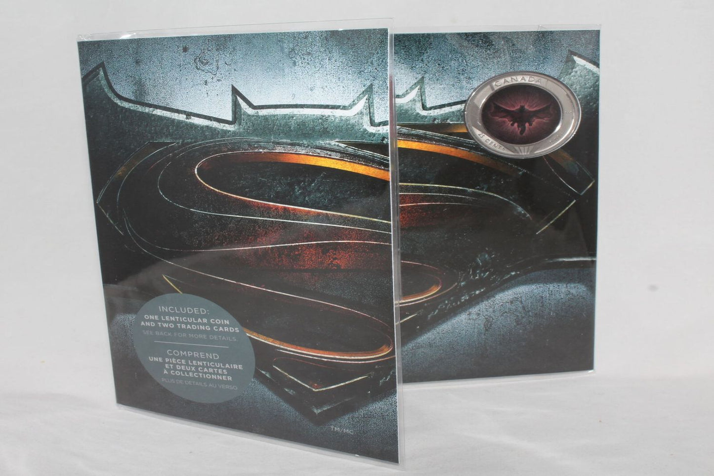 2016 Canada Batman vs Superman Dawn of Justice Lenticular 25 Cent Carded Coin