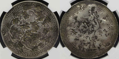 1900 B Great Britain Silver Trade Dollar Coin NGC Chopmarked