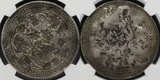 1900 B Great Britain Silver Trade Dollar Coin NGC Chopmarked