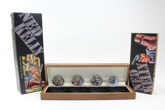 2015 Niue $1 The Ned Kelly Story Set of 4 Silver 925% Coloured Proof Coin