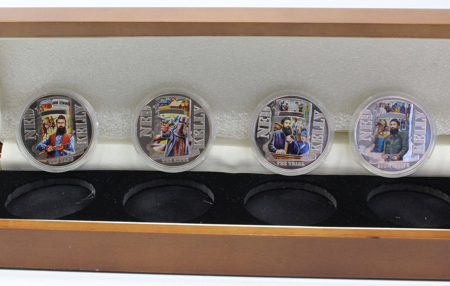 2015 Niue $1 The Ned Kelly Story Set of 4 Silver 925% Coloured Proof Coin