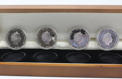 2015 Niue $1 The Ned Kelly Story Set of 4 Silver 925% Coloured Proof Coin