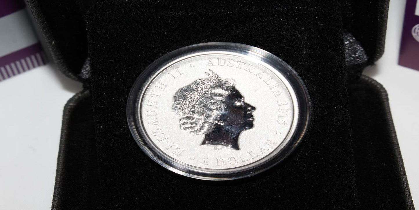 2015 Longest Reigning Monarch Queen Elizabeth II - 1 oz SILVER INTAGLIO COIN