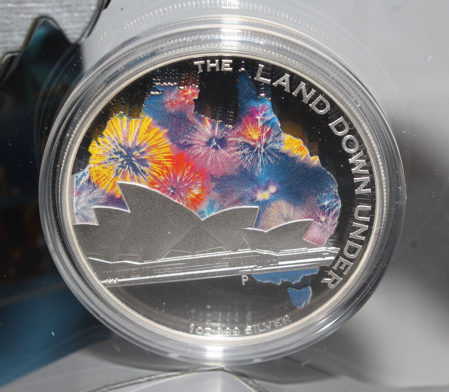 2013 Australia The Land Down Under Sydney Opera House 1 Dollar Silver Proof Coin
