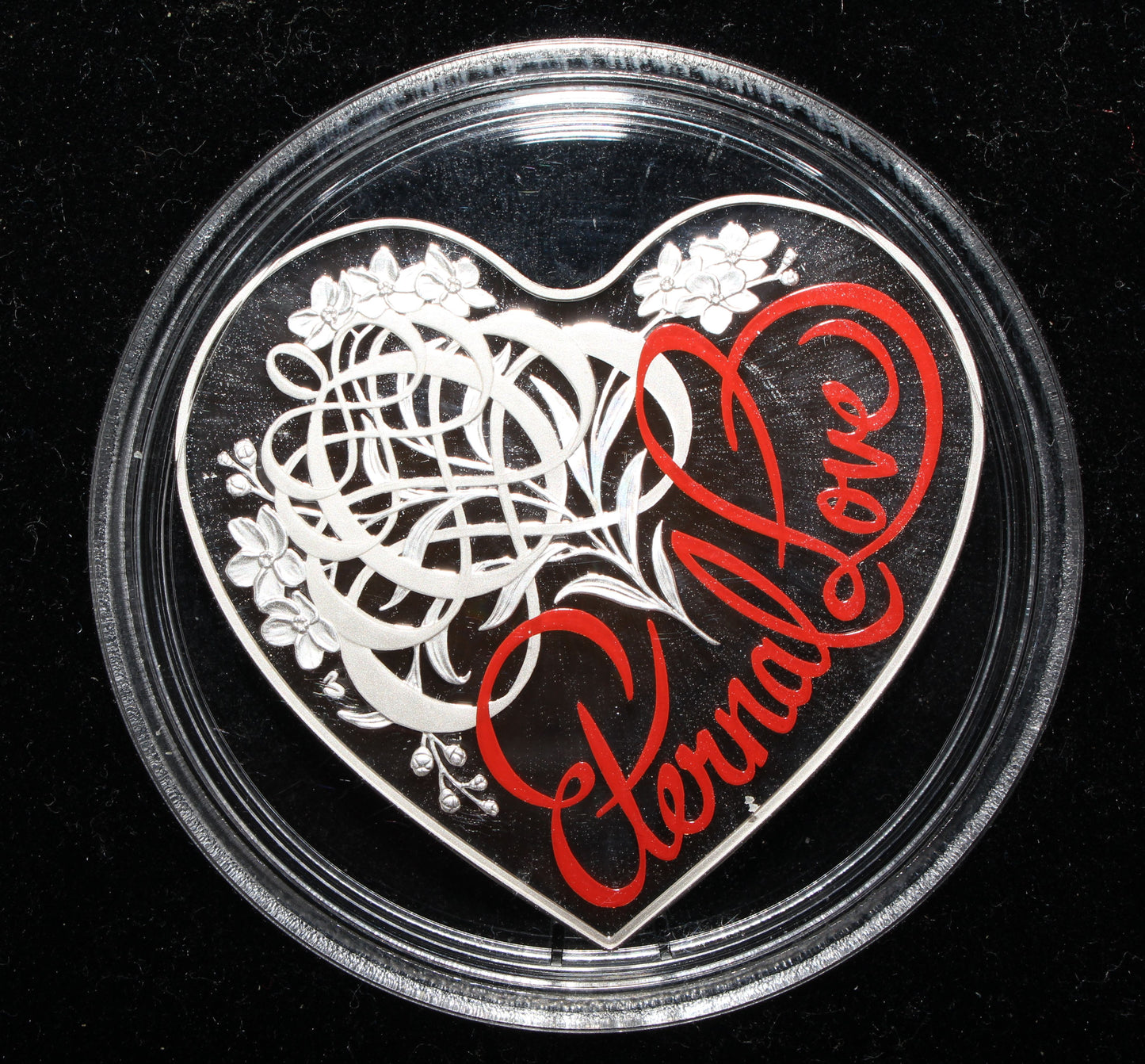 2015 Australia $5 Heart Shape Eternal Love coloured Silver Proof Coin