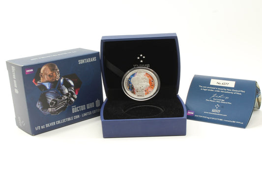 2014 Niue $1 Doctor Who Monsters Sontarans 1/2oz Silver Proof Coin