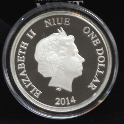 2014 Niue $1 Doctor Who Monsters Sontarans 1/2oz Silver Proof Coin