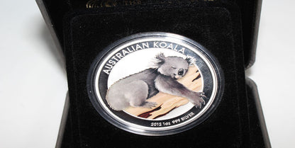 1oz 2012 Perth Mint Koala Outback Coloured .999 Silver Coin Mint Issue