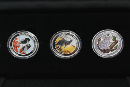2013 Australian Outback Coloured Silver Coin Collection 1/2oz Three Coin Set